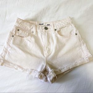 Garage High Waisted Off White Jean Short